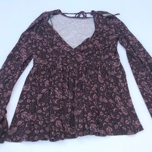 AEO Soft & Sexy Babydoll Bell Slit Sleeve Tie Back